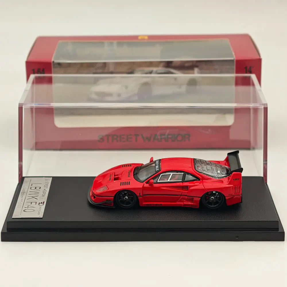 LBWK Liberty Walk F40 1/64 STREET WARRIOR Diecast Car - Slammed Low Rider Limited Edition, Alloy Model for Adults & Collectors
