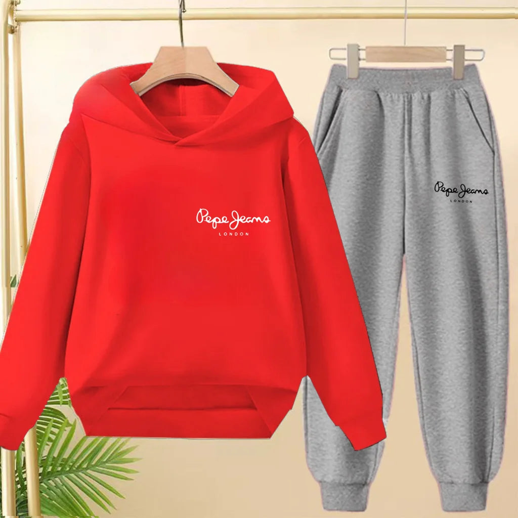 Children's Sportswear Sets: Loose Hooded Sweatshirts and Trousers for Children Aged 3 to 13. Gifts for Boys and Girls