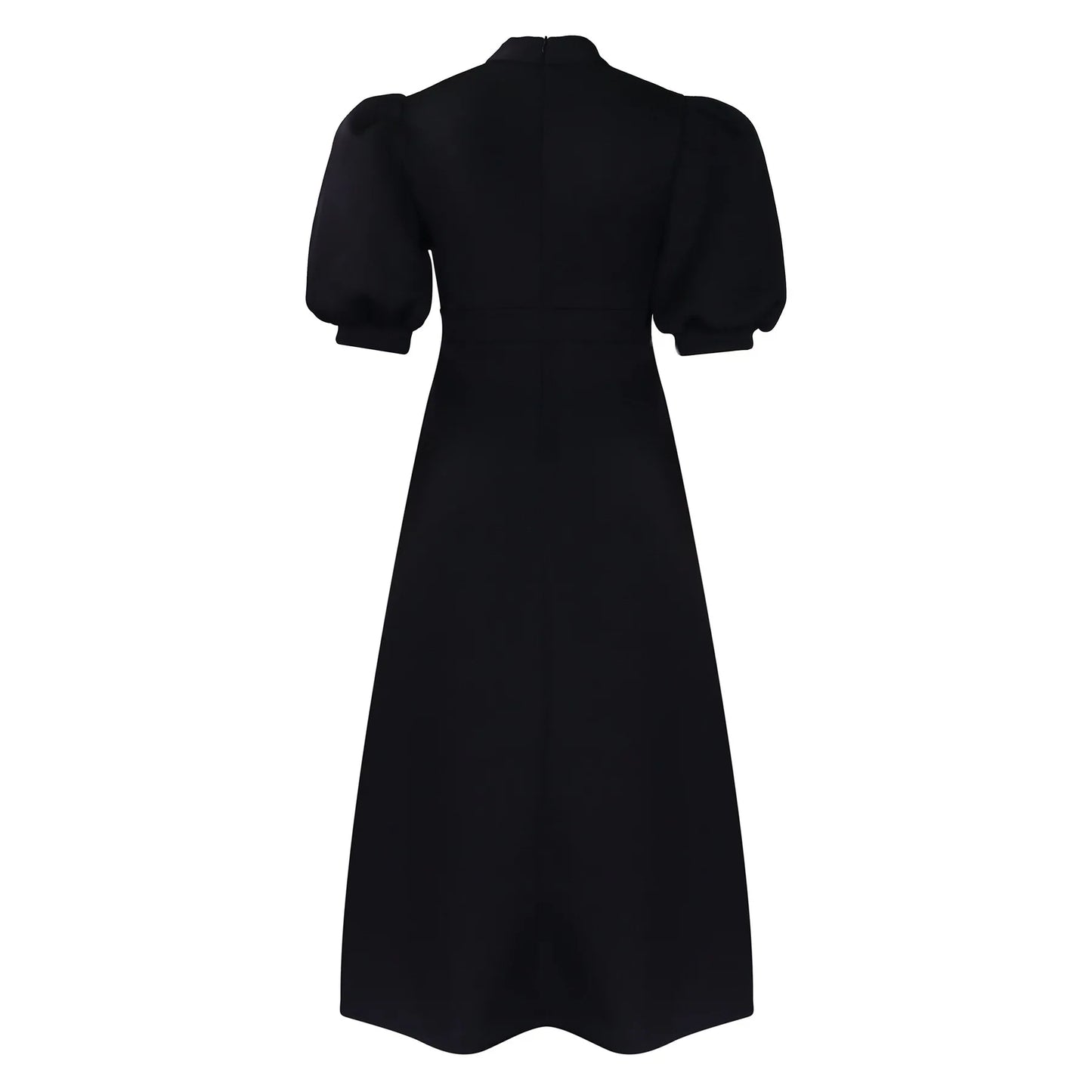 Elegant Party Dresses for Woman 2024 Luxury Bow Collar Short Sleeve High Waisted A Line Pleated Ankle Length Birthday Party Robe