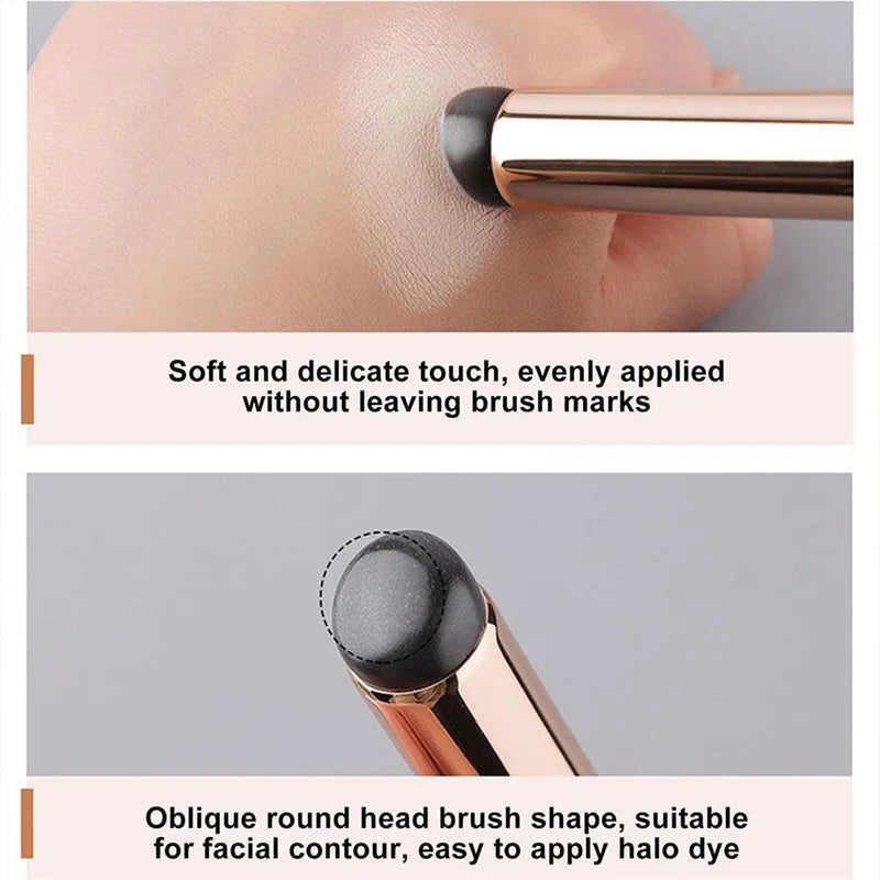 Silicone Lip Brush With Lid, Reusable Angled Concealer Brush Silicone Makeup Applicator Tool Portable Lip Brush for Lip Balm