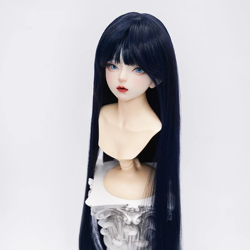 1/3 1/4 1/6 Doll's Wig for 60/45/30cm Bjd Doll High Temperature Silk Long Hair with Bangs Girl Toys Dress Up Doll Accessories