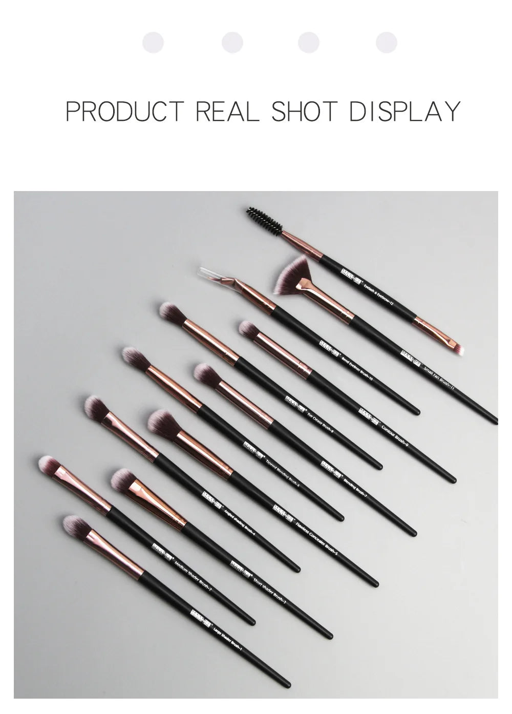 Maange 12pcs Eye Makeup Brush Sets Makeup Tools Eye Shadow Brush Concealer Brush Blending Brush Lip Brush For Makeup Beginner