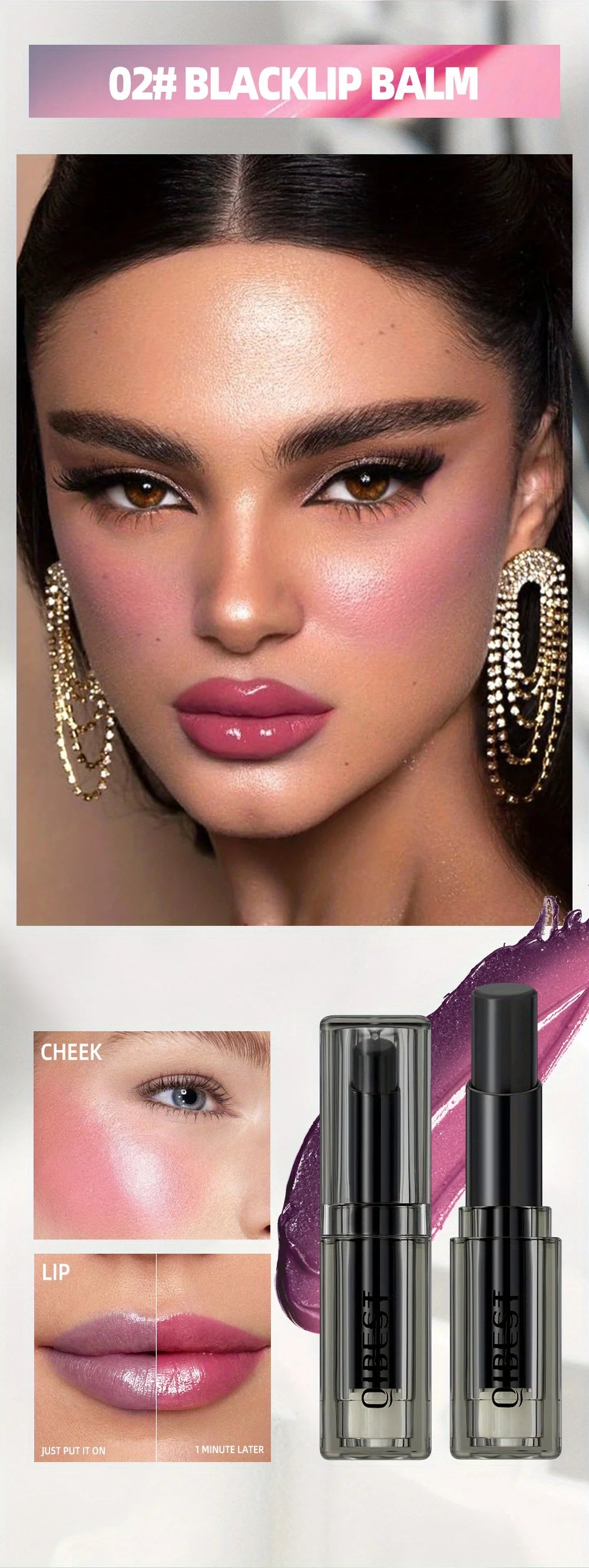 2Pcs/Set Magic Color Shift，Self-Adjusting Lipstick for Effortlessly Vibrant Lips, Color Change Lip Blam