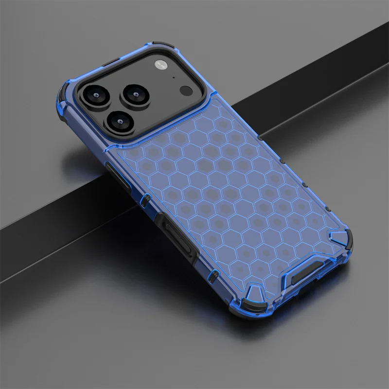 For iPhone 17 Pro Case iPhone 17 Pro Cover Honeycomb Style Bumper Shield Protective Phone Cases For iPhone 17 Pro Max Air Funda