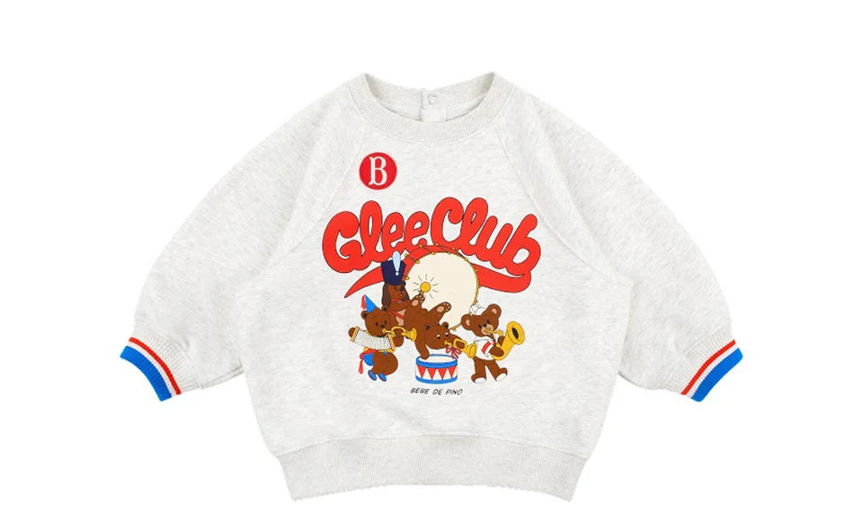 Autumn Kids Clothes Baby Girls hooded Jackets Cotton Sweatshirts Pants Sets Baby Boys Cartoon Coats Pullover Top Trousers Suits