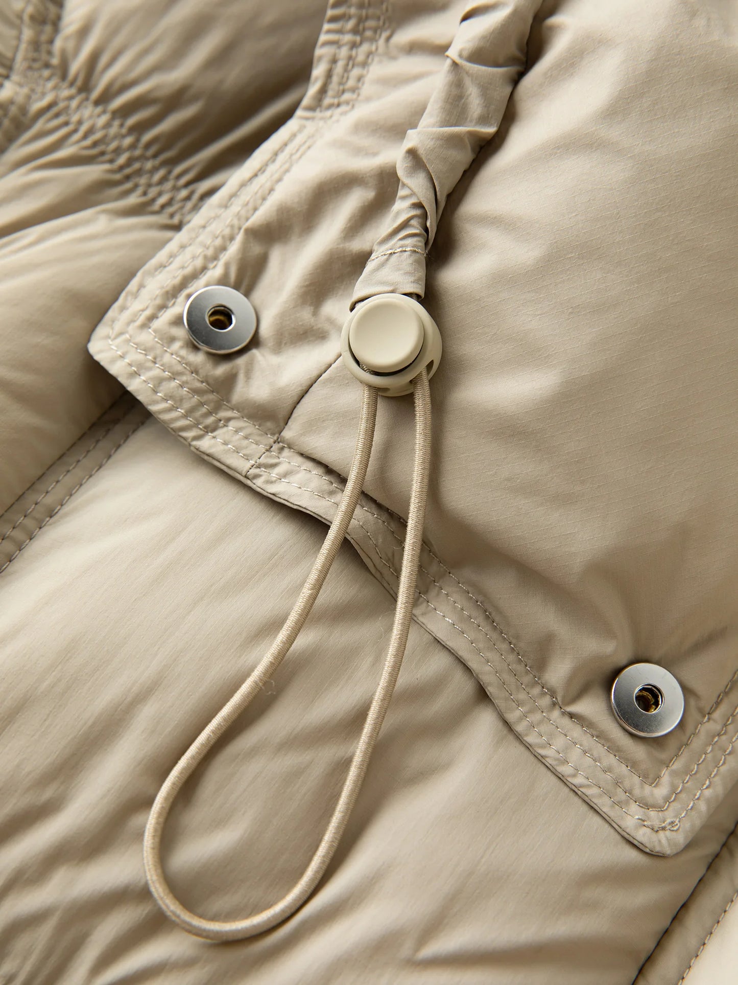 FSLE 2025 Winter New Women's Long Puffer Down Coat with Hood Two-Tone Color Block Thermal Insulated Jacket Heavy Warm Outerwear