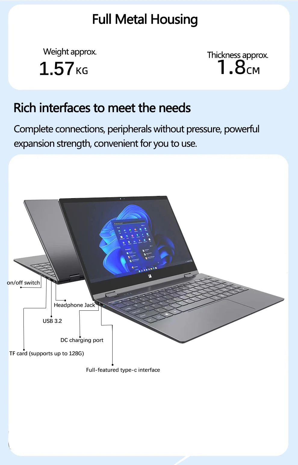 14 inch YOGA Mini Laptop Intel N95 32 GB DDR4 2TB SSD 6000 mAh Tablet 2-in-1 2.5K 2560*1440 Screen Touch 360° Flip Office Study
