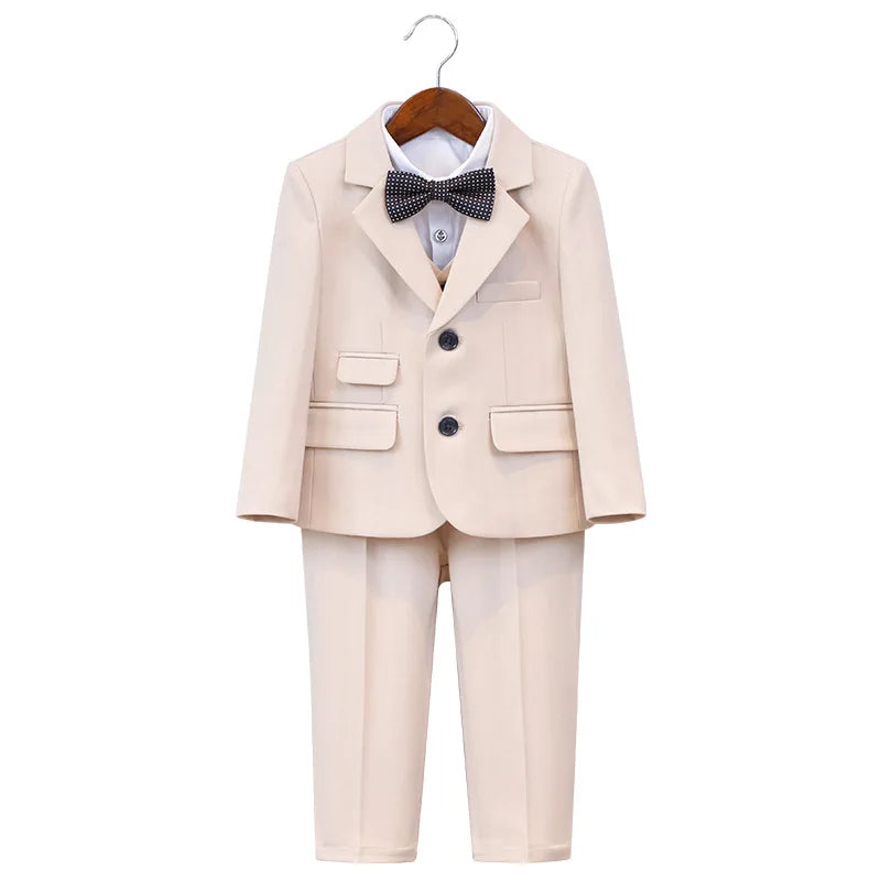 Child Boys Wedding Suit 1-14 Years Teenage Boy Suits Outfits Set Spring Autumn Elegant Boy Formal Piano Performance Costume Suit