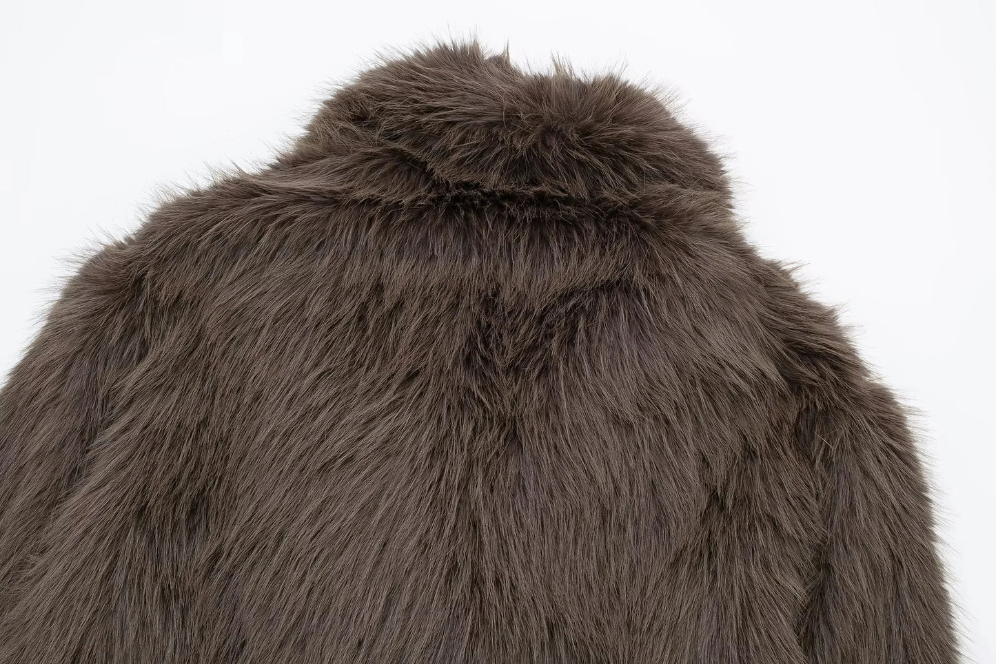 HH 2025 Winter Coats For Women Fashion New Faux Fur Long Sleeves Loose Coat Female Versatile High Street Women's Cardigan