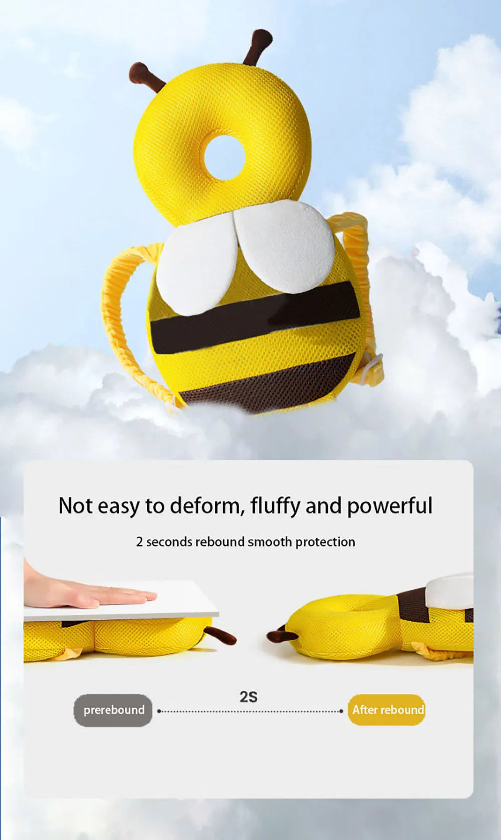 Baby Summer and Autumn Walking Head Protection Pad and Collision Prevention