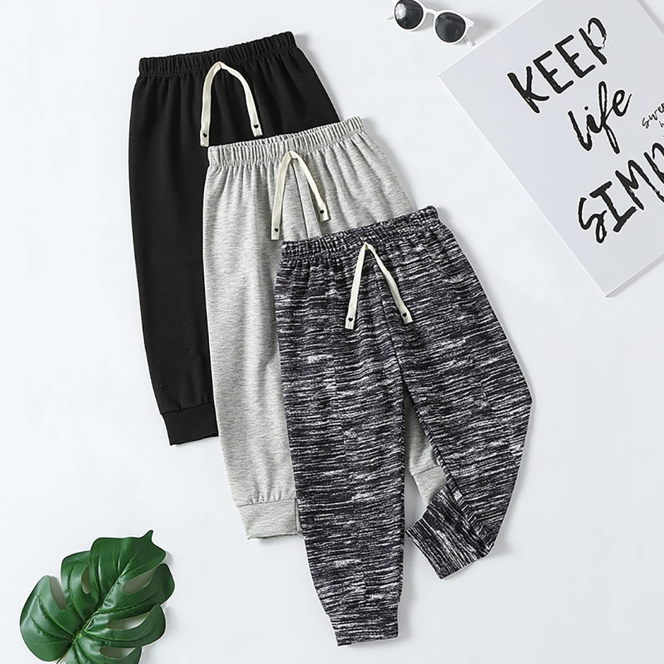 3/1 Piece Set Of Four Season Children's Sports Fashion Autumn Sweatpants For Boys And Girls Mixed With Multi Colored Harun Pants