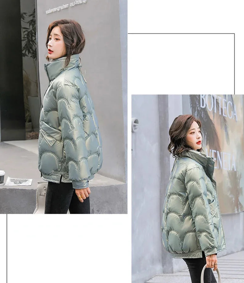 Warm Winter on Sale Down Coats for Women Short Luxury Outdoor Parkas Woman Clothes Youthful Offers Thick Lined 2025 Hot Jackets