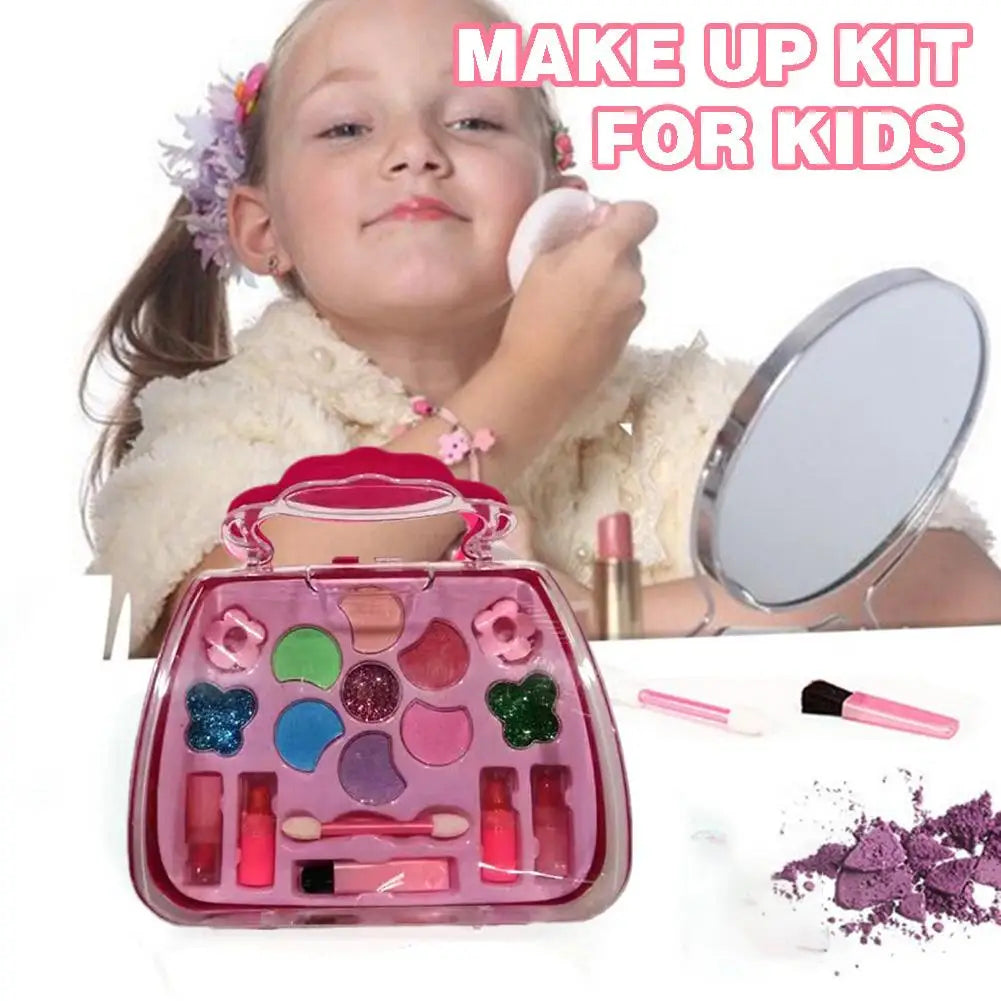Kids Makeup Kit for Girl Washable Kids Makeup Kit Girl Toys Real Little Girls Makeup Kit for Kids Children Princess Play Makeup