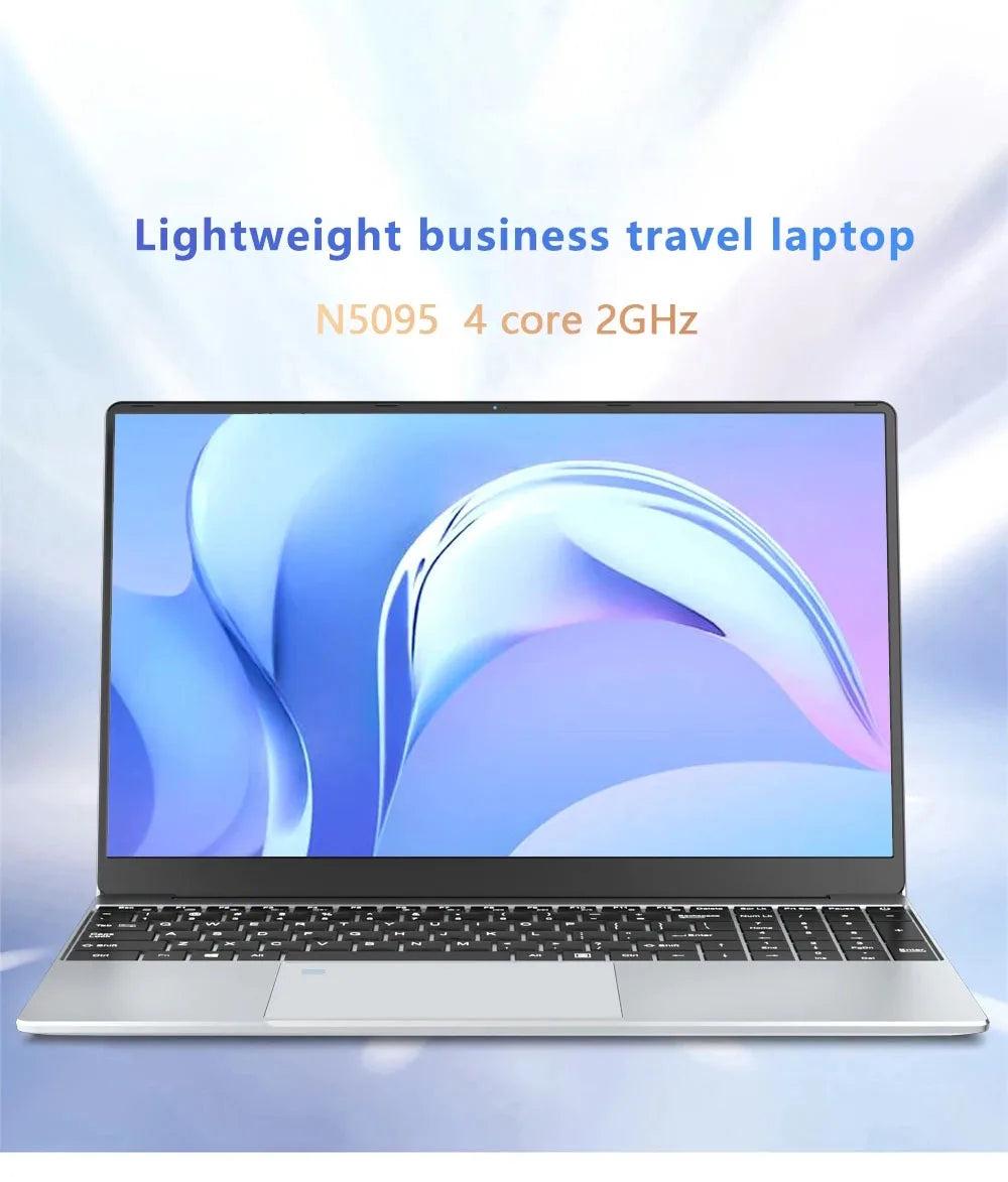Laptop Intel N5095 15.6 Inch 32GB RAM 2TB SSD DDR4 Windows 11 Fingerprint Unlock Backlit Keypad HD Camera BT4.2 Computer PC