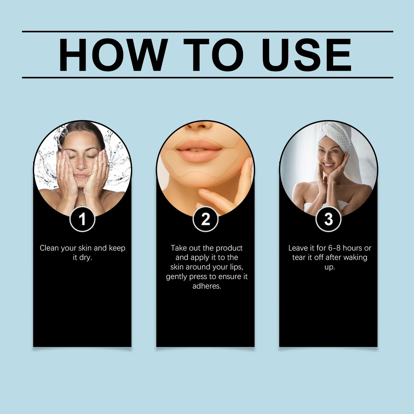 Anti Wrinkle Stickers for Lip Moisturizes Smooth Lifting Skin Fade Fine Lines Enhance Elasticity Improve Sagging Smile Lip Patch