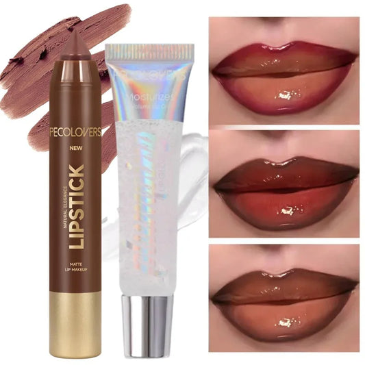 Lipstick Suit, Lip Liner with Lip Gloss, Depicting The Contour of The Lips, Moisturizing The Lips, Charming Lips