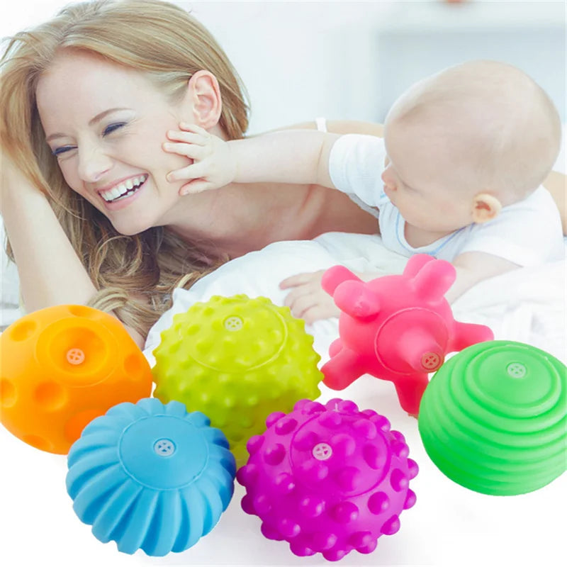 Sensory Balls Baby Toy Rattles Toy Textured Hand Touch Grasp Massage Ball Infant Senses Development Toys For Babies 0 12 M Games