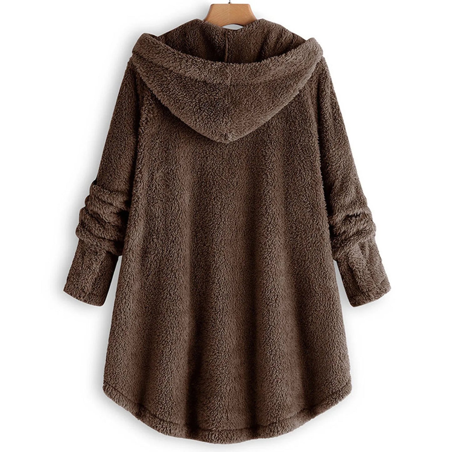 Autumn Winter Coat Women Warm Coat Wool Jacket Female Plush Coat Hooded Jacket New Women's Coats Solid Color Jacket
