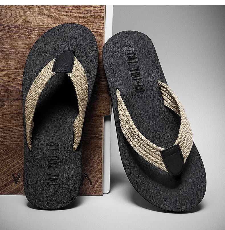 Mens Beach Flip Flops Flat Tong Slippers Men Summer Casual Shoes Breathable Lightweight Plus Big Size 49 50 51 52 Chanclas Playa