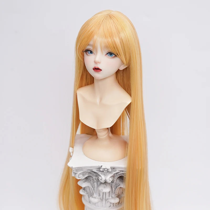 1/3 1/4 1/6 Doll's Wig for 60/45/30cm Bjd Doll High Temperature Silk Long Hair with Bangs Girl Toys Dress Up Doll Accessories