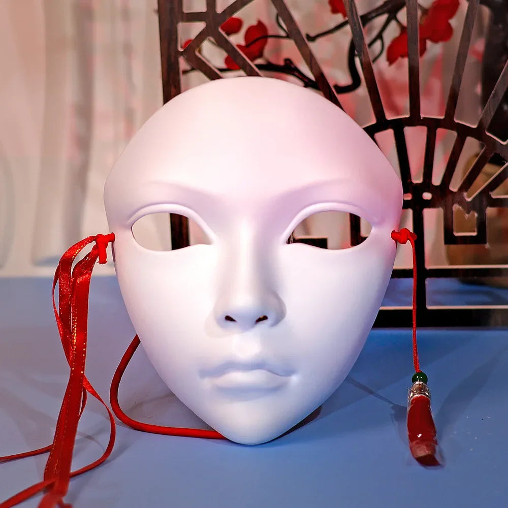 Adult Party Mask Hand Painted Makeup Full Face Carnival Queue Mask Kabuki  Masquerade  For Carnival Mardi Gras Cosplay