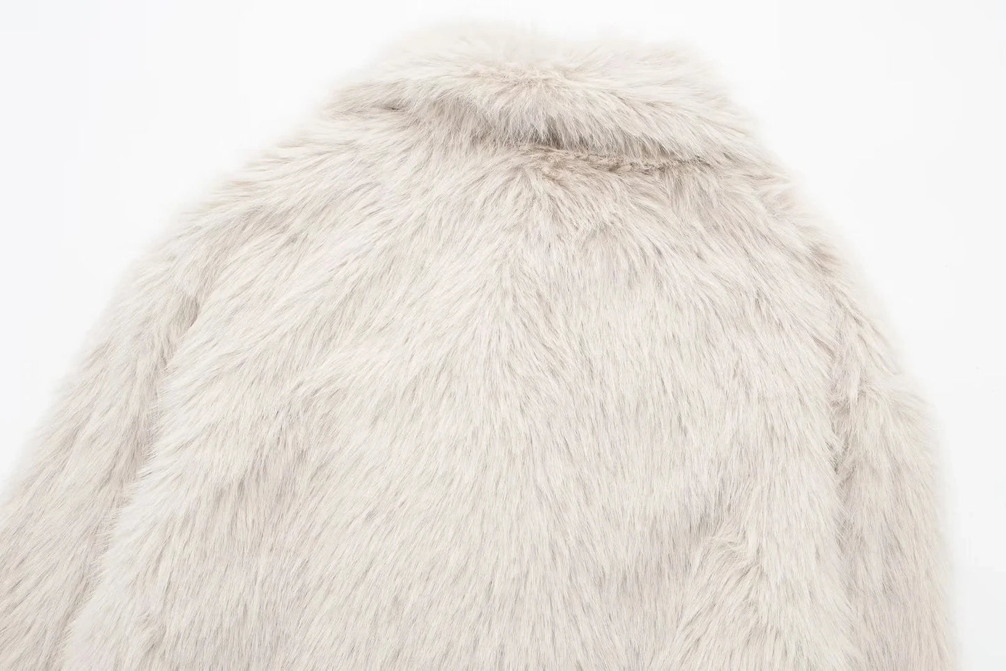 HH 2025 Winter Coats For Women Fashion New Faux Fur Long Sleeves Loose Coat Female Versatile High Street Women's Cardigan