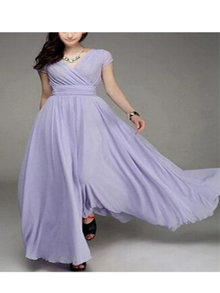 Elegant bodycon sexy Women's dress for women 2022 summer short sleeve chiffon boho party dresses woman robe femme ladies