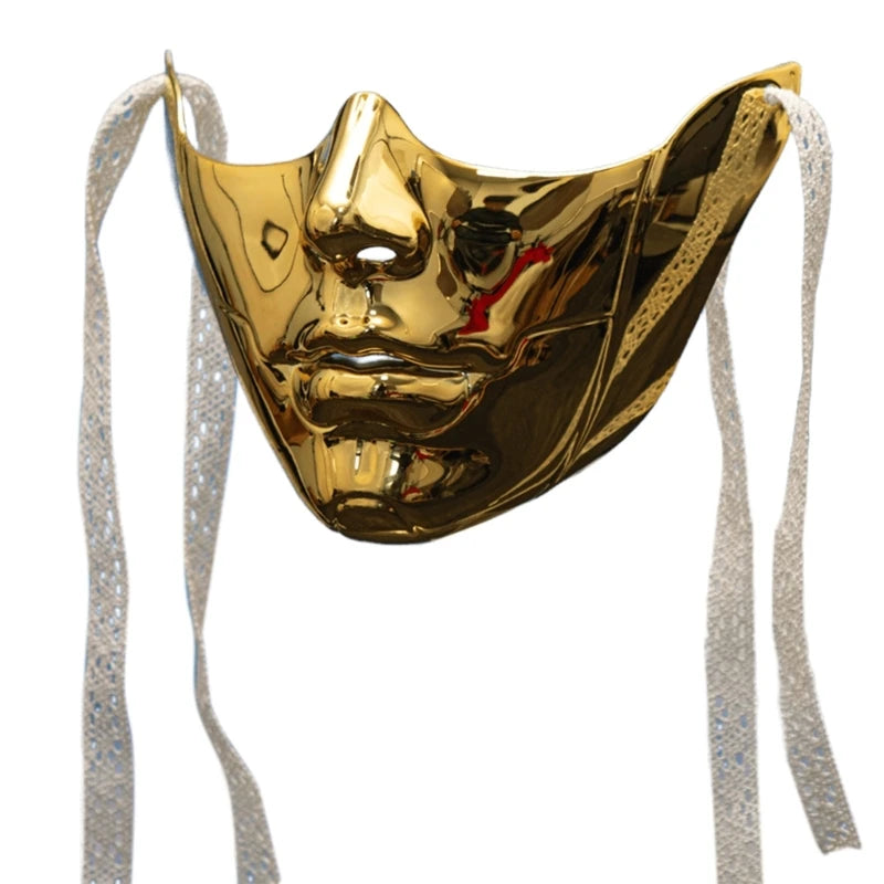 8 Styles Masquerade Beauty Mask Halloween Costume Accessories Women Aesthetics Mask Party Cosplay Prop Half Face Cover for Adult