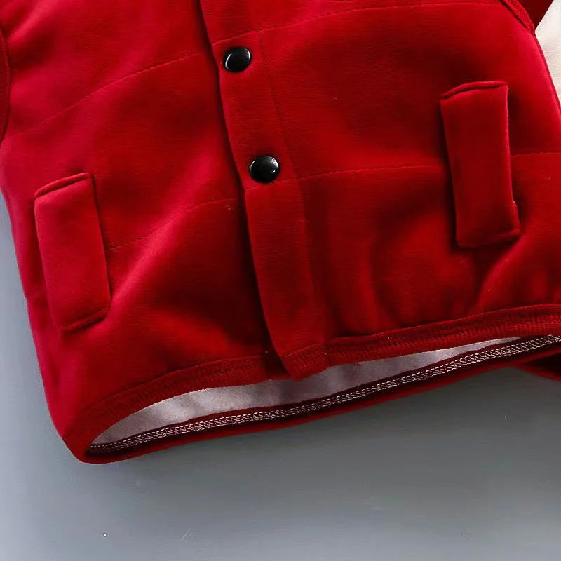 Boys Girls Padded Sets New Autumn Winter Children's Suits Kids Hooded Jackets+Pants 3Pcs Outfits Baby Spring Cartoon Clothing