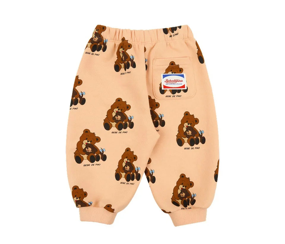 Autumn Kids Clothes Baby Girls hooded Jackets Cotton Sweatshirts Pants Sets Baby Boys Cartoon Coats Pullover Top Trousers Suits