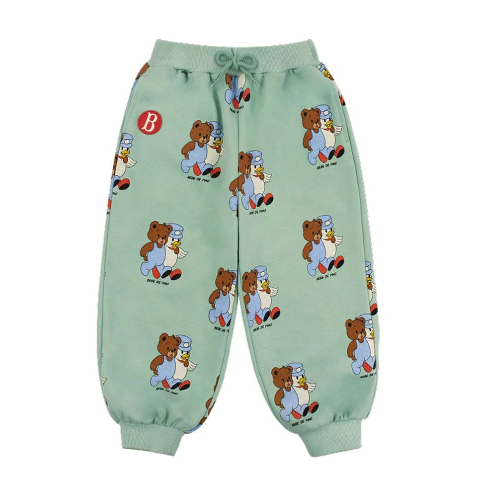 Autumn Kids Clothes Baby Girls hooded Jackets Cotton Sweatshirts Pants Sets Baby Boys Cartoon Coats Pullover Top Trousers Suits