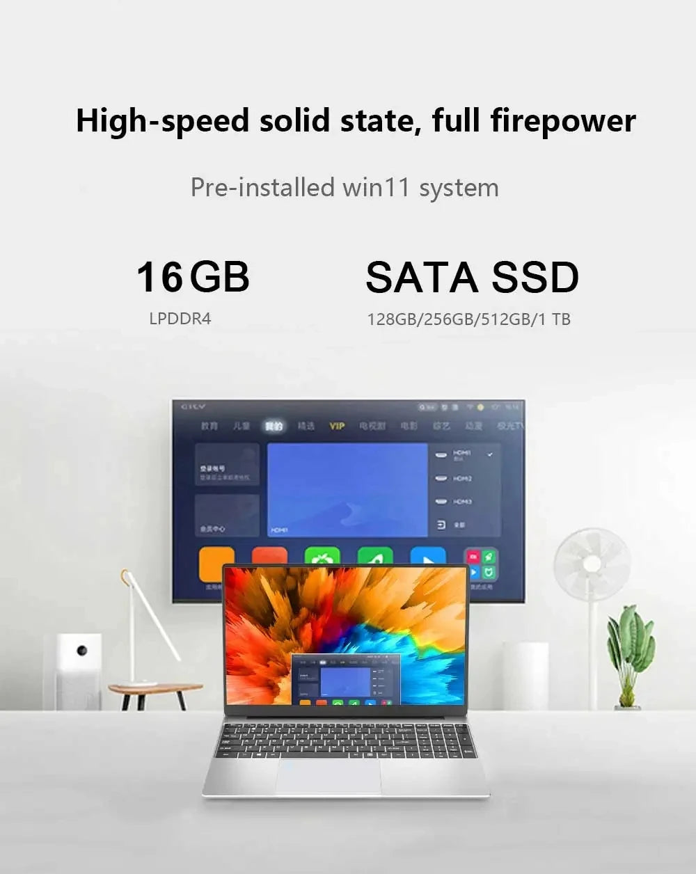 Laptop Intel N5095 15.6 Inch 32GB RAM 2TB SSD DDR4 Windows 11 Fingerprint Unlock Backlit Keypad HD Camera BT4.2 Computer PC