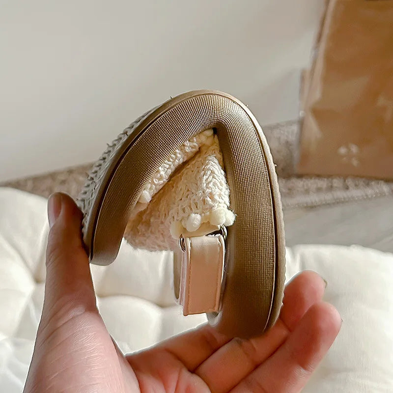 Girls' Sandals Open Toe Baby Shoes for Little Girls Sweet Casual Soft Sole Straight Strap Beach Slipper Flats Size 21-30