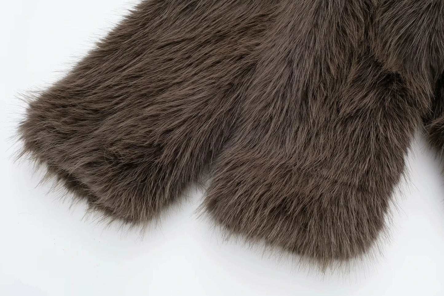 HH 2025 Winter Coats For Women Fashion New Faux Fur Long Sleeves Loose Coat Female Versatile High Street Women's Cardigan