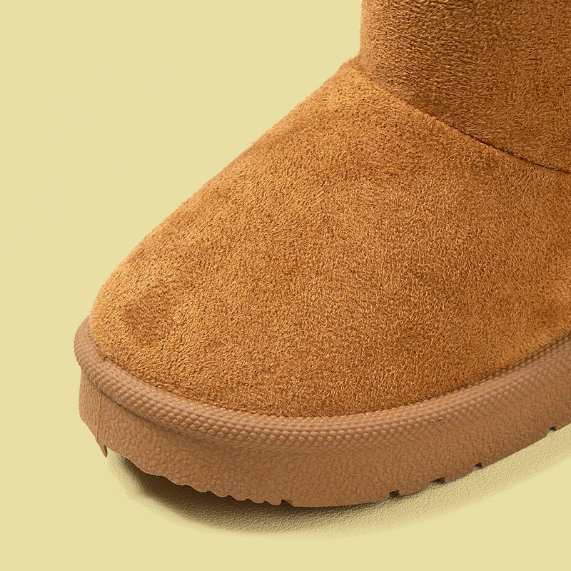 Toddlers Winter Casual  Outdoor Warm Short Boots Little Kids Suede Soft Sole Warm Shoes EKF82