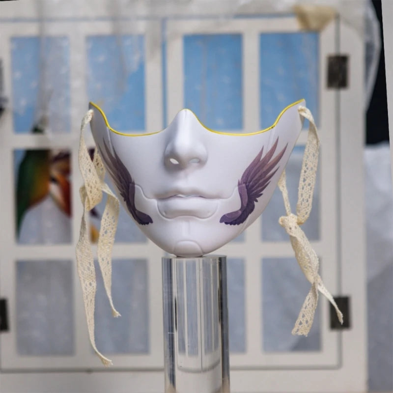 8 Styles Masquerade Beauty Mask Halloween Costume Accessories Women Aesthetics Mask Party Cosplay Prop Half Face Cover for Adult