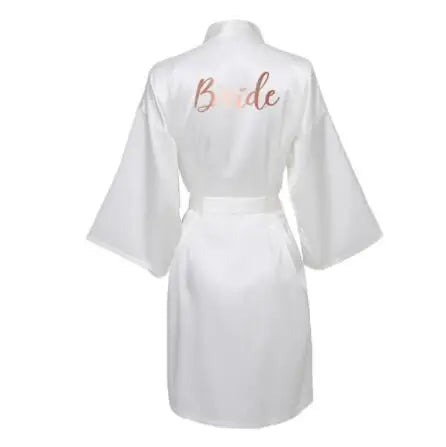 Bride Robe Women Burgundy Robe Satin Silk Robes Wedding Bridal Bridesmaid Robes Bathrobe Sleepwear Silk Dress