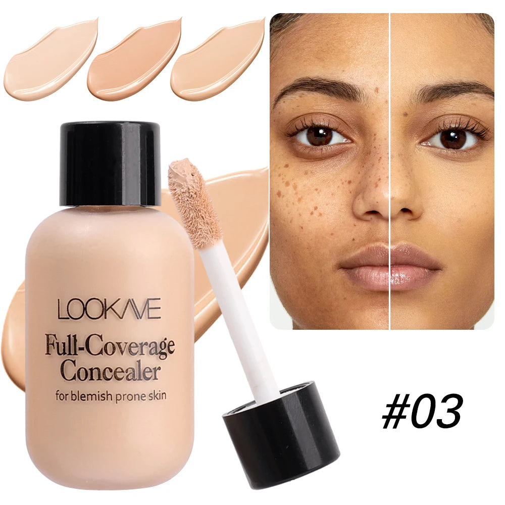 3 Colors Matte Liquid Concealer Makeup Waterproof Face Foundation Base Full Cover Concealer Whitening Face Cream Women Cosmetics