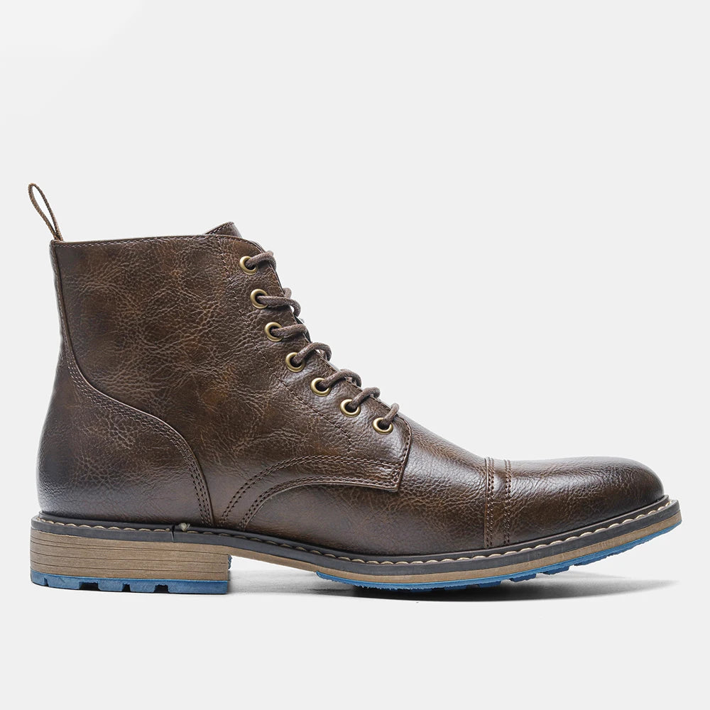 Size 8-13 Retro Men Boots 2025 Fashion Comfortable Spring Leather Boots