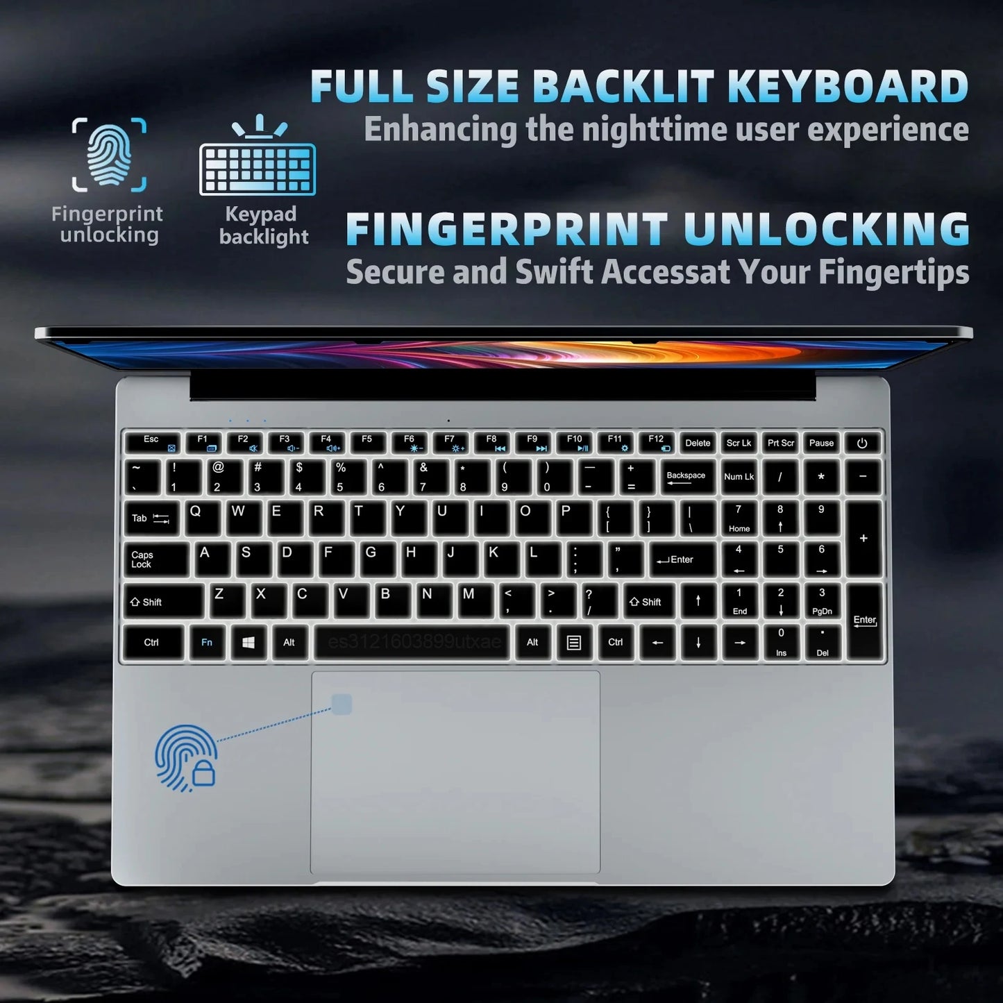 2025 NEW 15.6" Portable Laptop Intel N95 32GB DDR4 2TB SSD 7500mAh Windows11 Office Notebook Pc Gamer with Backlit Fingerprint