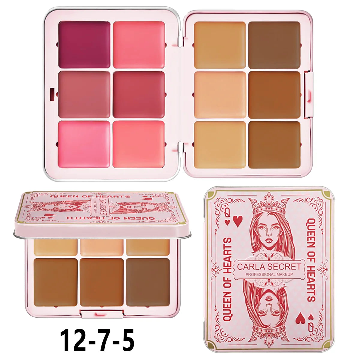 12-color concealer and blush palette Matte and highlight contour makeup rouge palette