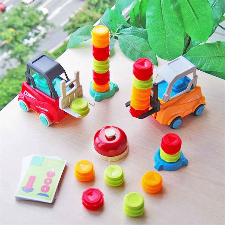 Crazy Forklift Training Ability To Respond Color Stacking Toy Interactive Board Game Early Educational Parent-child Matching Kid