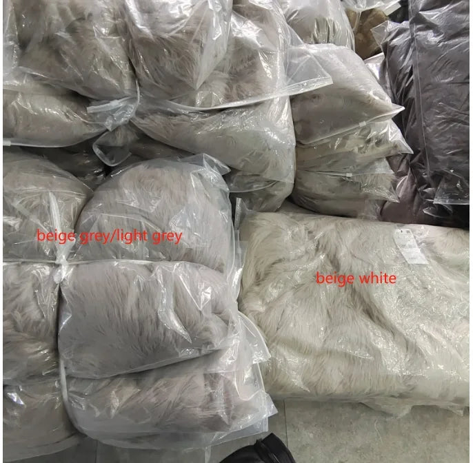 HH Winter Female Street Fashion Warm Coats Long Sleeves Hidden Buttons Lapel Plush Casual Artificial Fur Effect Retro Coat