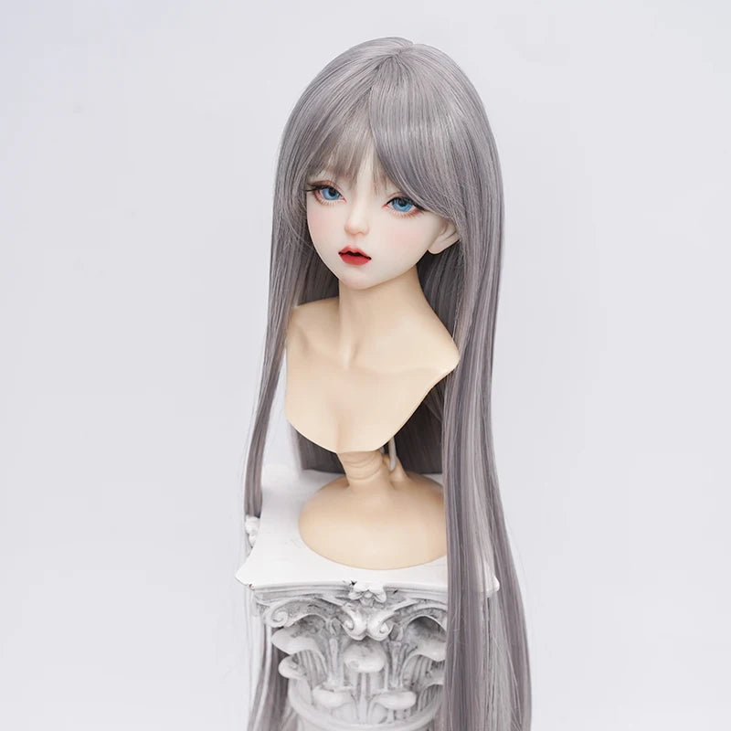 1/3 1/4 1/6 Doll's Wig for 60/45/30cm Bjd Doll High Temperature Silk Long Hair with Bangs Girl Toys Dress Up Doll Accessories