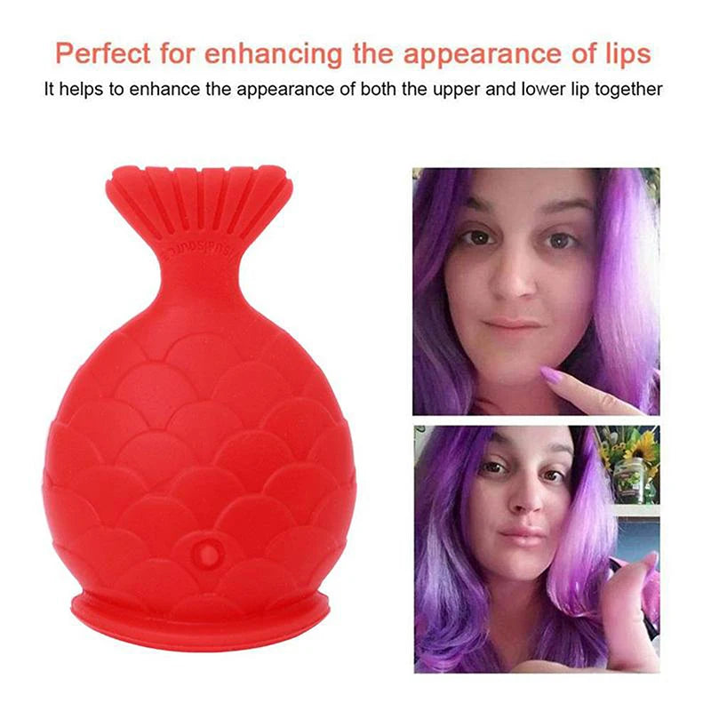 Women Sexy Silicone Full Lip Plumper Lips Soft Silicone Pout Tools Mouth Fish Natural Plump Shape Tool Lip Plumper Lips Care