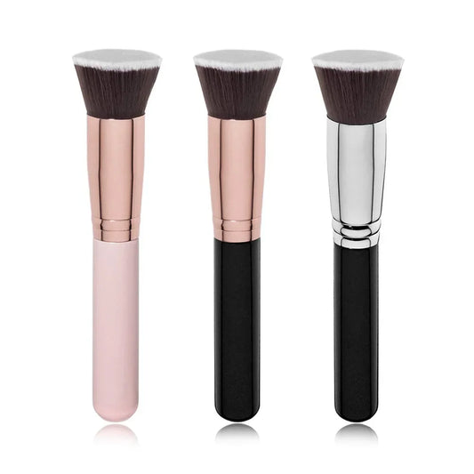 1pc Flat Makeup Brushes Kabuki Foundation Brush Liquid Cream Powder Contour Blending Face Repair Beauty Tools Brochas Maquillaje