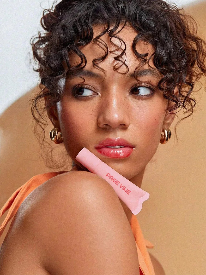 Lip Oil Set 4 Supports Long Lasting Nourishing and Moisturizing Mirror Doe Lips Anti-Dry Chapped Lipstick Set