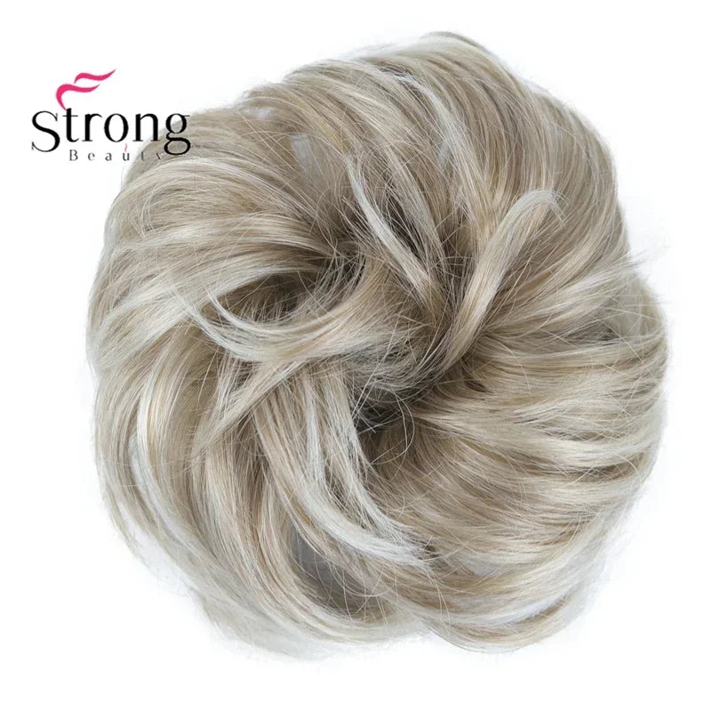 Synthetic Messy hair piece Daily Use Donut Chignon Scrunchies Fake Elastic Hairpiece Blonde Brown Bun For Women