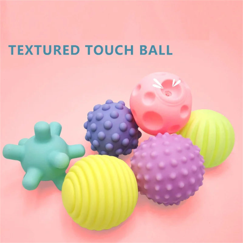 Sensory Balls Baby Toy Rattles Toy Textured Hand Touch Grasp Massage Ball Infant Senses Development Toys For Babies 0 12 M Games