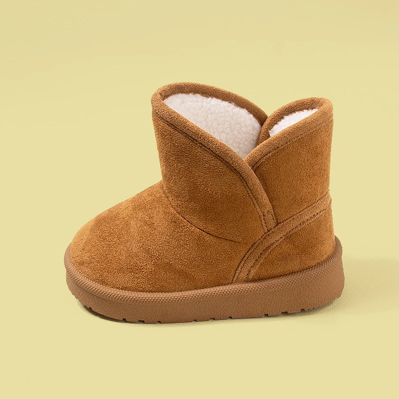 Toddlers Winter Casual  Outdoor Warm Short Boots Little Kids Suede Soft Sole Warm Shoes EKF82